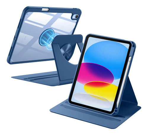 Funda Giratoria Para iPad Azul