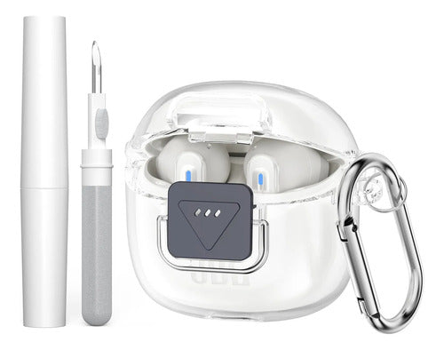 Funda Case Para Jbl Tune Flex Con Kit De Limpieza Clear