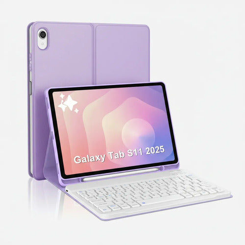 Funda Con Teclado Para Samsung Galaxy Tab S11 11' Morado