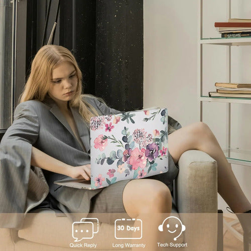 Funda Protectora Para Macbook Air 13.6  M2-m4 2022-2025 Rosa