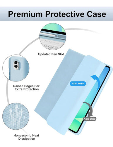Funda Con Teclado Para Samsung Tab S11 Ultra Azul