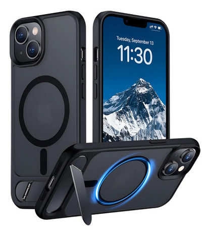 Funda Magnética Para iPhone 14/13 Con Soporte Negro