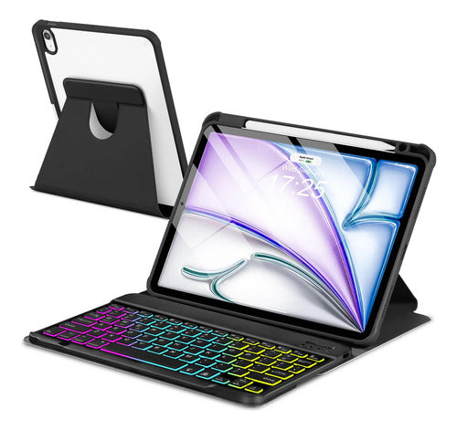 Funda Con Teclado Para iPad Air Negro