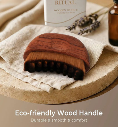 Cepillo Facial Linfático De Madera Zamlory
