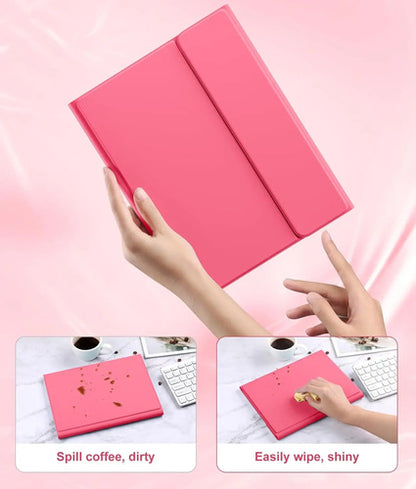 Funda Con Teclado Para iPad 11th/10th Gen, Retroiluminada Rosa