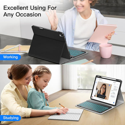 Juqitech Funda Con Teclado Para iPad Air 11 M3 2025 M2 20... Negro