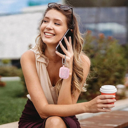 Funda Protectora De Silicona Para AirPods 4 Rosa