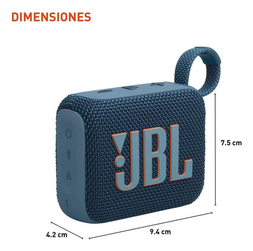 Altavoz Portátil Jbl Go4 Con Bluetooth Impermeable Negro Azul