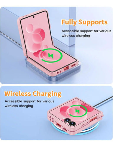 Funda Magnética Para Samsung Galaxy Z Flip 7 Rosa