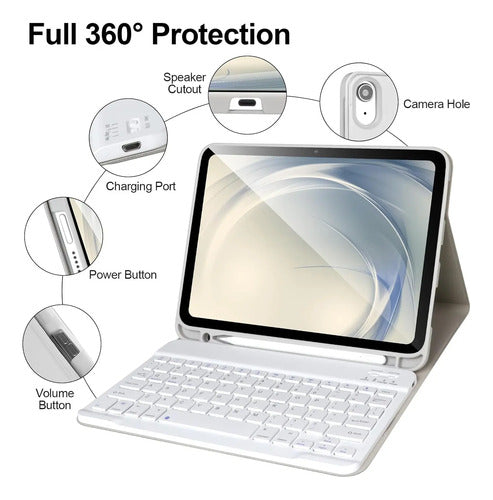 Funda Con Teclado Bluetooth Para iPad 11/10th Gen