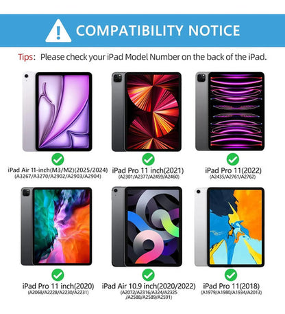 Funda Con Teclado Para iPad Air Y Pro De 11 Pulgadas Azul Claro