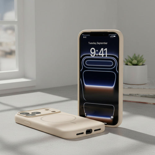 Funda Magnética Miracase Para iPhone 17 Pro Max Beige