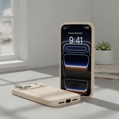 Funda Magnética Miracase Para iPhone 17 Pro Max Beige
