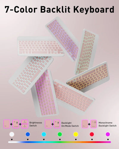Funda Con Teclado Samsung Galaxy Tab A9 8.7 PuLG Rosa