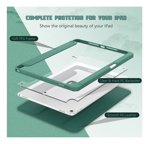 Funda Para iPad Pro De 10.5 Pulgadas 2017 C/ Soporte Lapiz Verde Oscuro