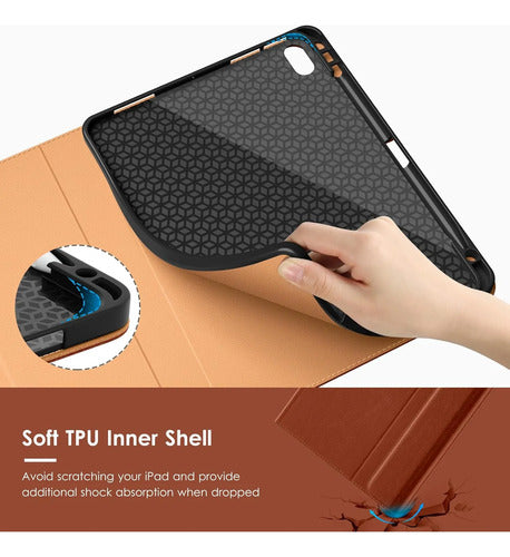 Funda Con Teclado Para iPad Air 11-inch Y Air 10.9 Inch Marrón Oscuro