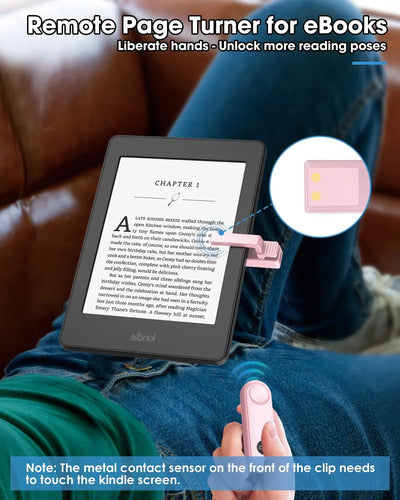 Girador De Páginas Con Control Remoto Para Kindle Paperwhite Rosa