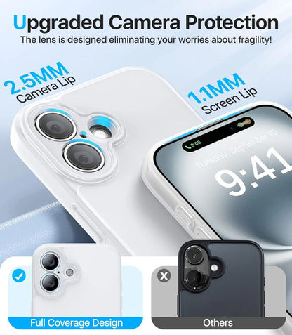 Funda Protectora Para iPhone 16, Antigolpes Blanco