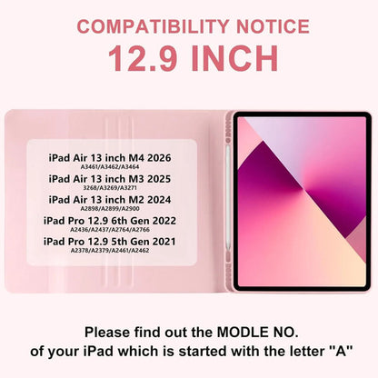 Funda Con Teclado Para iPad Air Y Pro Rosa