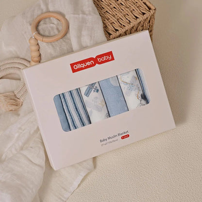 Conjunto De 6 Mantas Muselina Para Bebés