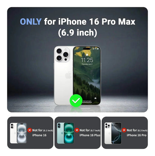 Funda Magnética Para iPhone 16 Pro Max Verde Oscuro
