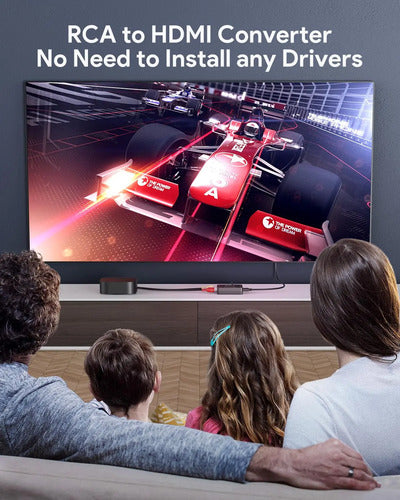 Conversor Rca-hdmi Av2-12hd, Full Hd 1080p Negro