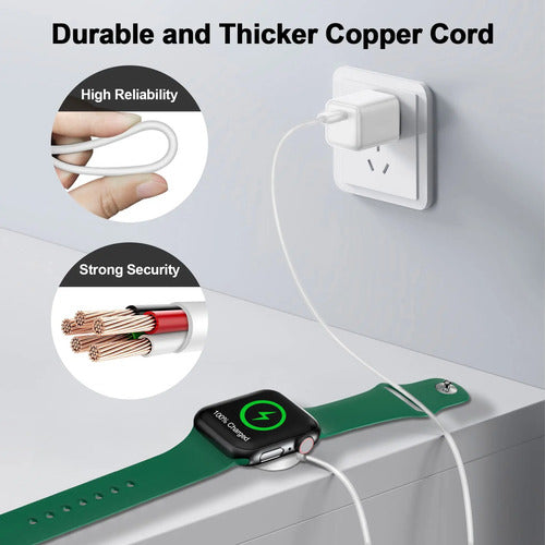 Cargador Compatible Con Apple Watch Blanco