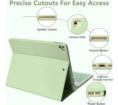 Funda Con Teclado Para iPad De 9a Generacion. Verde