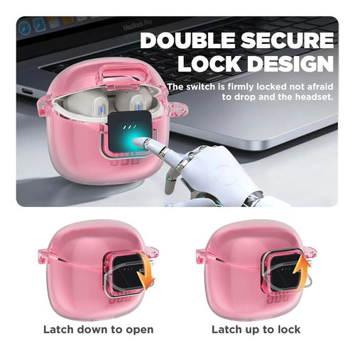 Funda Case Para Jbl Tune Flex Con Kit De Limpieza Rosa
