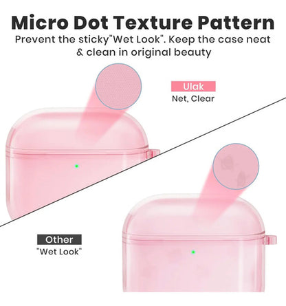 Funda Transparente Tpu Para AirPods 4 Con Llavero Rosa