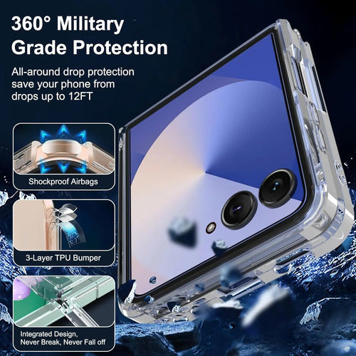 Funda Ultra-delgada Para Samsung Galaxy Z Flip 7 Transparente Lisa