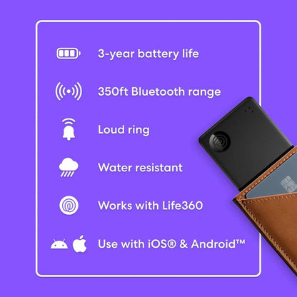 Rastreador Bluetooth, Localizador De Billeteras Negro