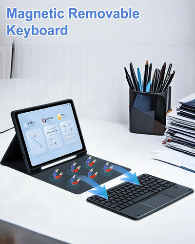 Funda Con Teclado Para Samsung Galaxy Tab S10 Lite/s10 Fe/s9 Negro