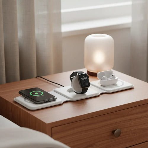 Estación De Carga 3 En 1 Compatible Con Apple Watch, Airpod