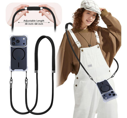 Funda Para iPhone 17 Pro Con Correa Ajustable Negro