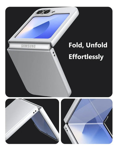 Funda Para Samsung Galaxy Z Flip 6 Y Z Flip 7 Fe Plateado