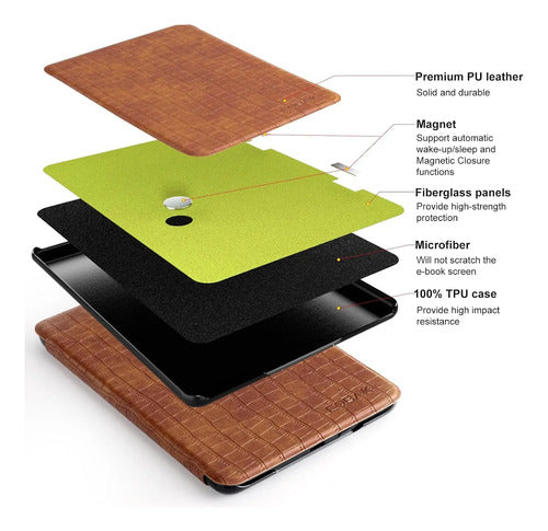 Funda Para Kindle De 6 Pulgadas Marrón