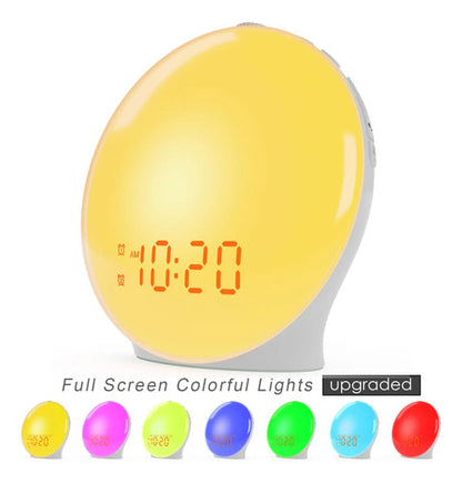 Despertador Infantil Con Luz De Amanecer Simulado Marca X Blanco