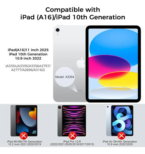 Funda Transparente Para iPad 11th/10th Gen 2025 Transparente