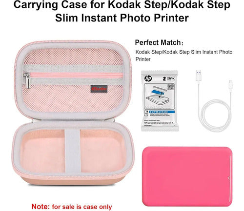 Estuche De Transporte Para Impresora De Fotos Kodak Step Oro Rosa
