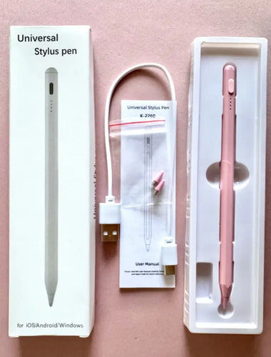 Lapiz Universal Para iPad Y Tablets Rosa Pastel