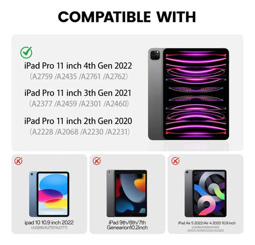 Funda iPad Air 4/5/6/7 (10,9 /11) Y iPad Pro 11  (2024) Rosa Claro