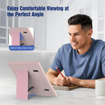 Funda Universal Para Tablet 10.1 Con Soporte Y Correa Rosa Claro