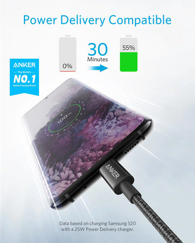 Cable De Carga Rápida Usb-c A Usb-c, 60w, Set De 2 Color