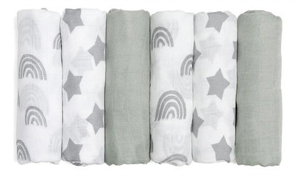 Conjunto De 6 Mantas Muselina Para Bebés