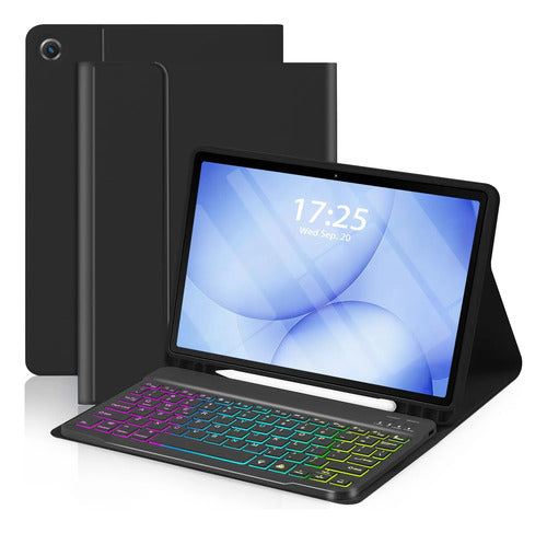 Funda Con Teclado Para Samsung Galaxy Tab A11+/a9. Negro
