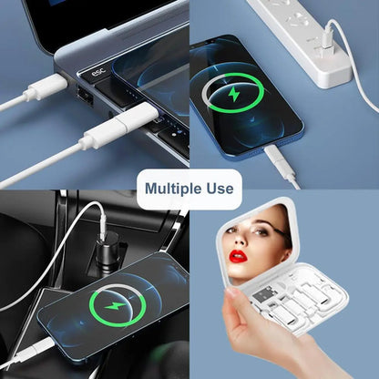 Adaptador Usb-c A Usb Con Espejo De Maquillaje Blanco