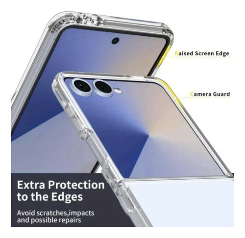 Funda Transparente Para Celular Samsung Z Flip 7 Fe Blanco Transparente