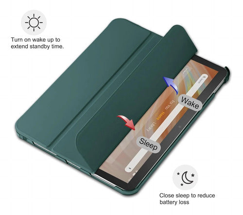 Funda Para iPad A16 11th Gen 11  2025 Y iPad 10th Verde Oscuro