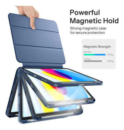 Funda Sparin Para iPad A16 11th/10th Gen 2025/2022 Con So... Azul Marino